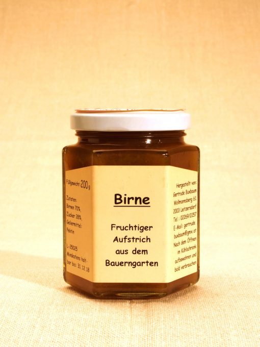 Birnen Fruchtaufstrich