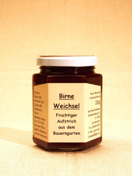 Birne-Weichsel Fruchtaufstrich