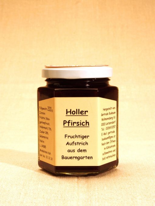 Holler-Pfirsich Fruchtaufstrich